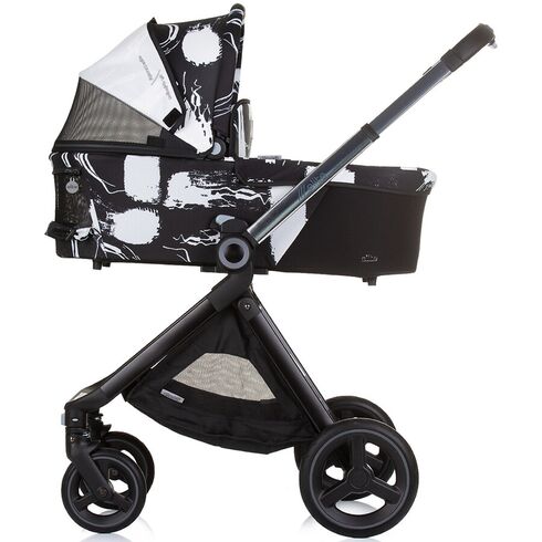 Carucior Chipolino Elite 3 in 1 ink art, Culoare: Alb/Negru, Model: 3 in 1,poza 6