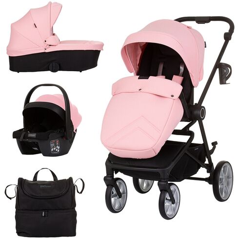 Carucior Chipolino Linea 3 in 1 flamingo, Culoare: Roz, Model: 3 in 1,poza 2