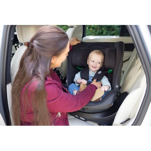 Scaun auto Joie i-Pivot 360° Oak, 40-105 cm, certificat R129, Culoare: Crem, Grupa: 0-18kg (0 luni - 4 ani),poza 9