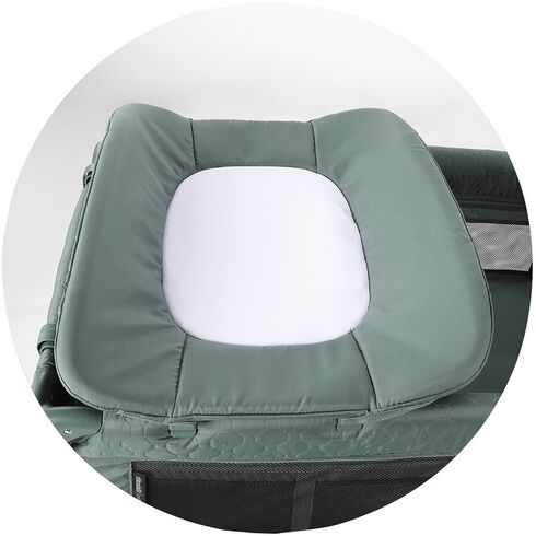 Patut pliabil Chipolino Bella pastel green, Culoare: Verde, Dimensiuni: 120x60,poza 6
