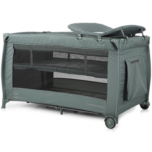 Patut pliabil Chipolino Bella pastel green, Culoare: Verde, Dimensiuni: 120x60,poza 4