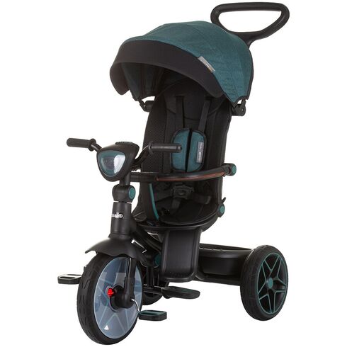Tricicleta cu copertina si sezut reversibil Chipolino Derby teal, Culoare: Verde,poza 2