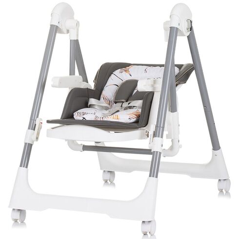 Scaun de masa Chipolino Milk Shake 2 in 1 ash grey, Culoare: Gri deschis,poza 4