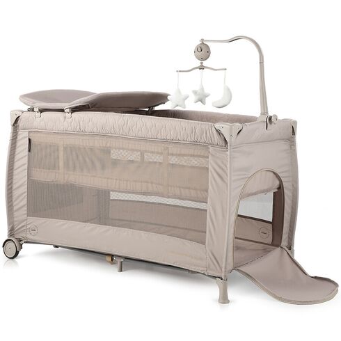 Patut pliabil Chipolino Bella macadamia, Culoare: Crem, Dimensiuni: 120x60,poza 3