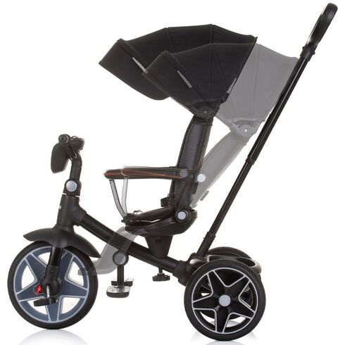 Tricicleta cu copertina si sezut reversibil Chipolino Derby obsidian, Culoare: Negru,poza 5