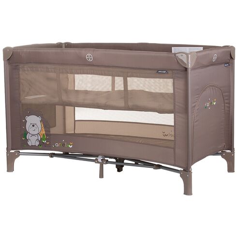 Patut pliabil Chipolino Ariel macadamia, Culoare: Maro, Dimensiuni: 120x60