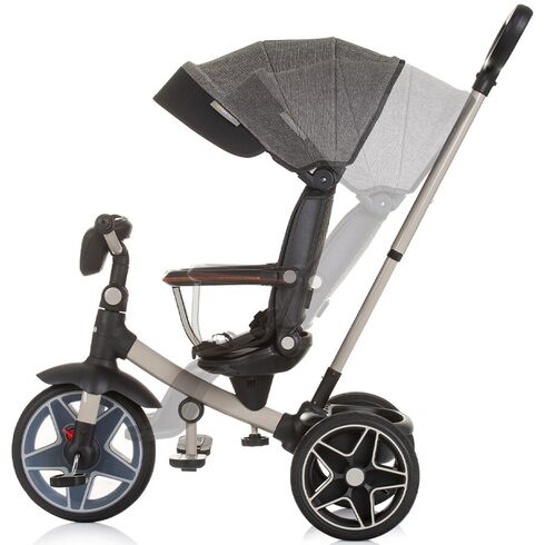 Tricicleta cu copertina si sezut reversibil Chipolino Derby granite, Culoare: Gri/Negru,poza 5