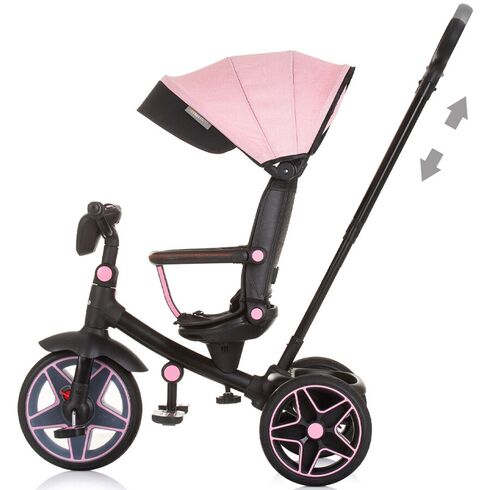 Tricicleta cu copertina si sezut reversibil Chipolino Derby flamingo, Culoare: Roz,poza 3