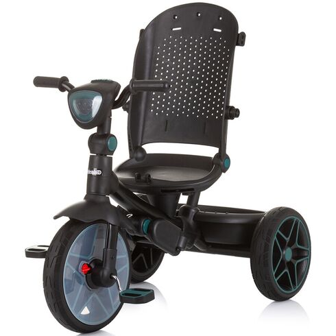 Tricicleta cu copertina si sezut reversibil Chipolino Derby teal, Culoare: Verde,poza 9