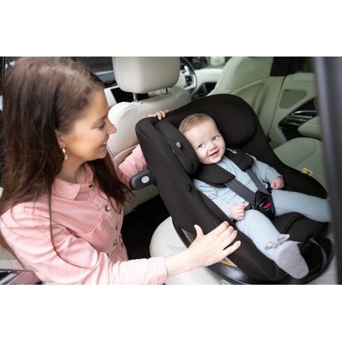 Scaun auto Joie i-Pivot 360° Oak, 40-105 cm, certificat R129, Culoare: Crem, Grupa: 0-18kg (0 luni - 4 ani),poza 11