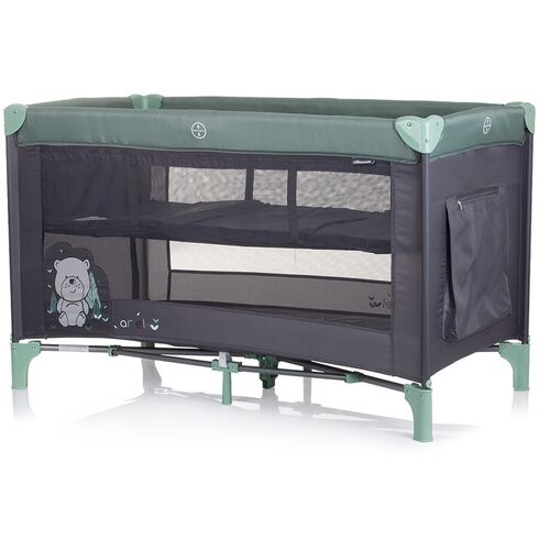 Patut pliabil Chipolino Ariel pastel green, Culoare: Verde, Dimensiuni: 120x60,poza 3