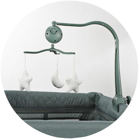 Patut pliabil Chipolino Bella pastel green, Culoare: Verde, Dimensiuni: 120x60,poza 5