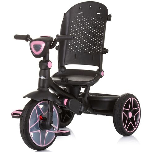 Tricicleta cu copertina si sezut reversibil Chipolino Derby flamingo, Culoare: Roz,poza 9