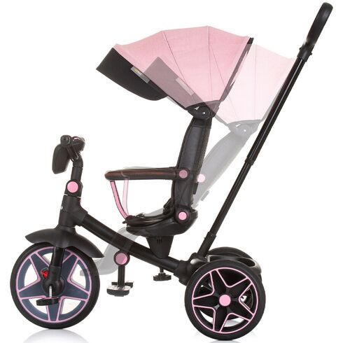 Tricicleta cu copertina si sezut reversibil Chipolino Derby flamingo, Culoare: Roz,poza 5