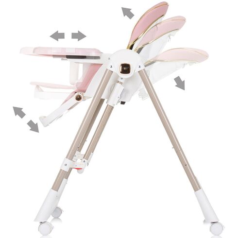 Scaun de masa Chipolino Milk Shake 2 in 1 flamingo, Culoare: Roz,poza 7