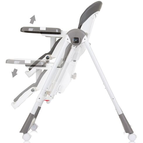 Scaun de masa Chipolino Milk Shake 2 in 1 granite, Culoare: Gri,poza 6