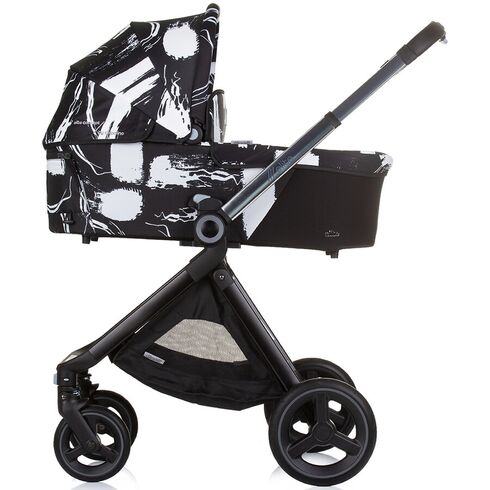 Carucior Chipolino Elite 3 in 1 ink art, Culoare: Alb/Negru, Model: 3 in 1,poza 5