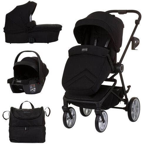 Carucior Chipolino Linea 3 in 1 obsidian, Culoare: Negru, Model: 3 in 1