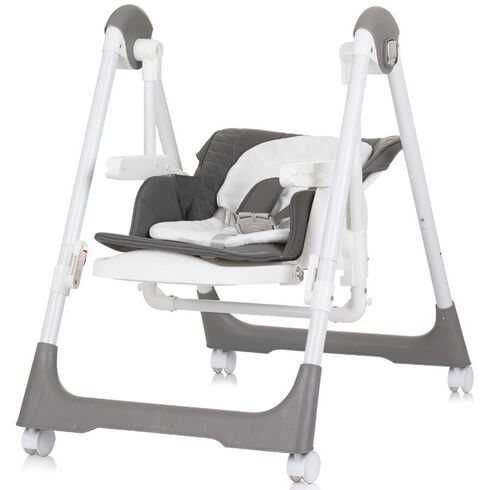 Scaun de masa Chipolino Milk Shake 2 in 1 granite, Culoare: Gri,poza 4