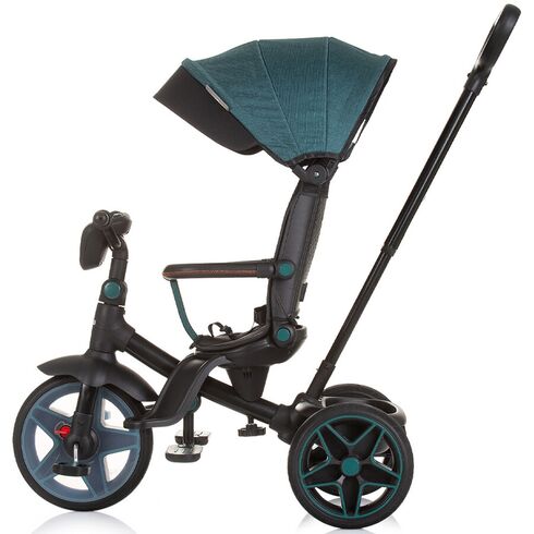 Tricicleta cu copertina si sezut reversibil Chipolino Derby teal, Culoare: Verde,poza 4