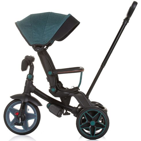 Tricicleta cu copertina si sezut reversibil Chipolino Derby teal, Culoare: Verde,poza 7