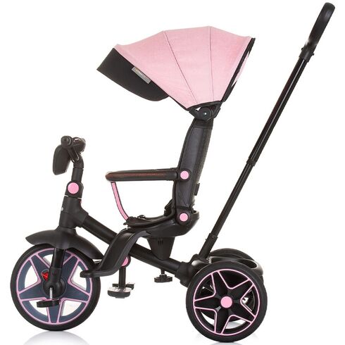 Tricicleta cu copertina si sezut reversibil Chipolino Derby flamingo, Culoare: Roz,poza 4
