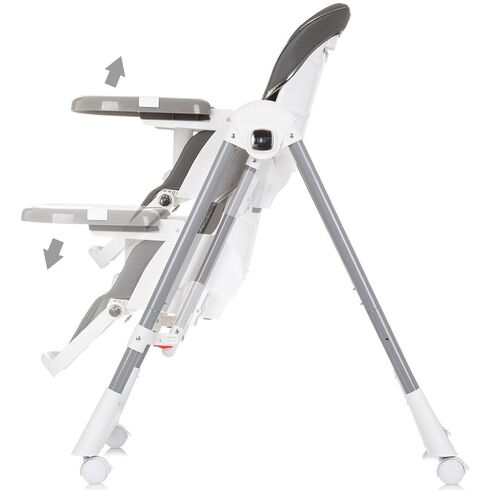 Scaun de masa Chipolino Milk Shake 2 in 1 ash grey, Culoare: Gri deschis,poza 6