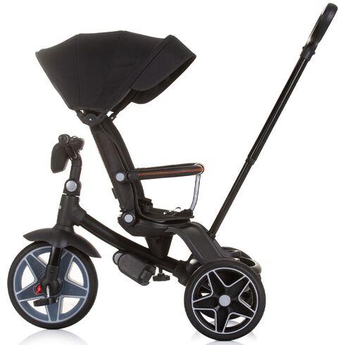 Tricicleta cu copertina si sezut reversibil Chipolino Derby obsidian, Culoare: Negru,poza 7