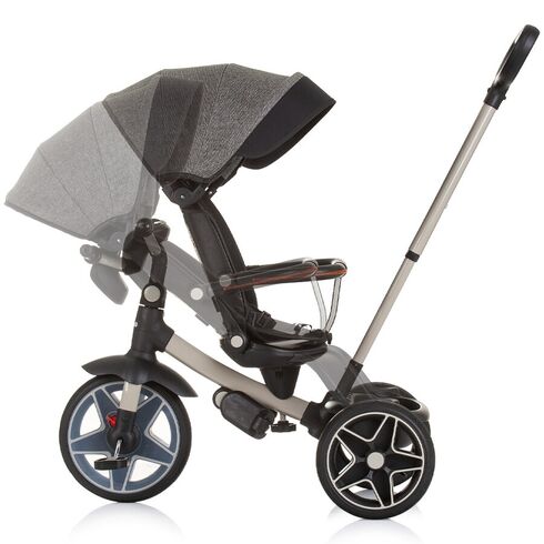 Tricicleta cu copertina si sezut reversibil Chipolino Derby granite, Culoare: Gri/Negru,poza 8