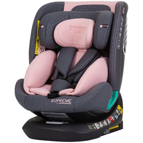 Scaun auto Chipolino Supreme I-Size 40-150 cm cu sistem Isofix flamingo, Culoare: Roz, Grupa: 0-36kg (0 luni - 12 ani),poza 2