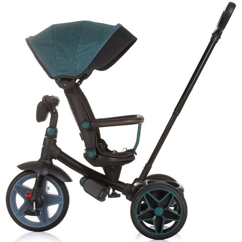 Tricicleta cu copertina si sezut reversibil Chipolino Derby teal, Culoare: Verde,poza 6