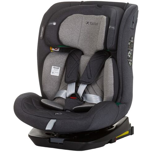Scaun auto Chipolino X Factor I-Size 40-150 cm granite cu sistem Isofix, Culoare: Gri/Negru, Grupa: 0-36kg (0 luni - 12 ani)
