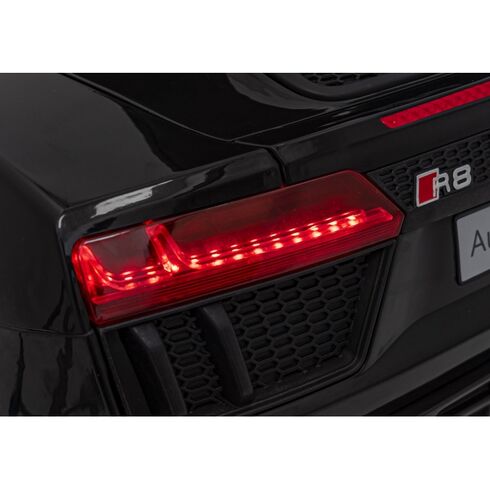 Masinuta electrica cu telecomanda AUDI R8 Police, roti EVA, scaun tapitat, putere 70W - Negru, Culoare: Alb/Negru, Capacitate acumulator: 6V,poza 6