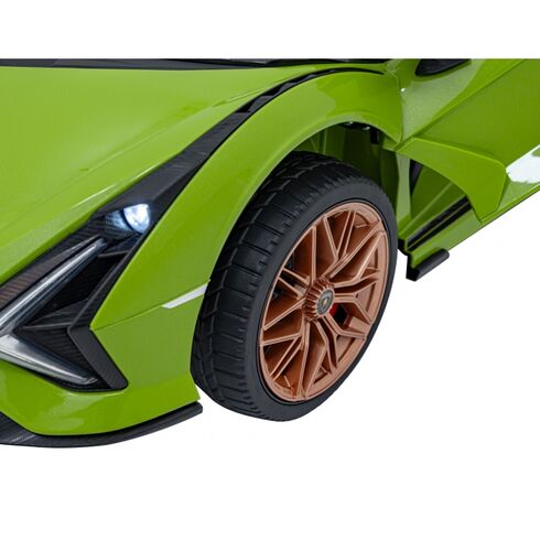Masinuta electrica cu telecomanda LAMBORGHINI SIAN, roti EVA, scaun tapitat, putere 106W - Verde, Culoare: Verde, Capacitate acumulator: 12V,poza 11