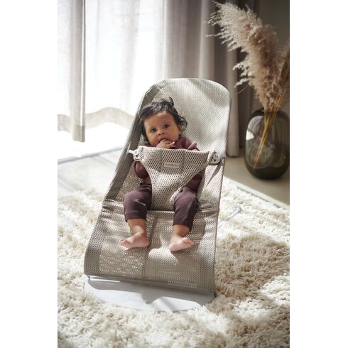 BabyBjorn - Balansoar Bliss Grey Beige, Mesh, Culoare: Bej,poza 2