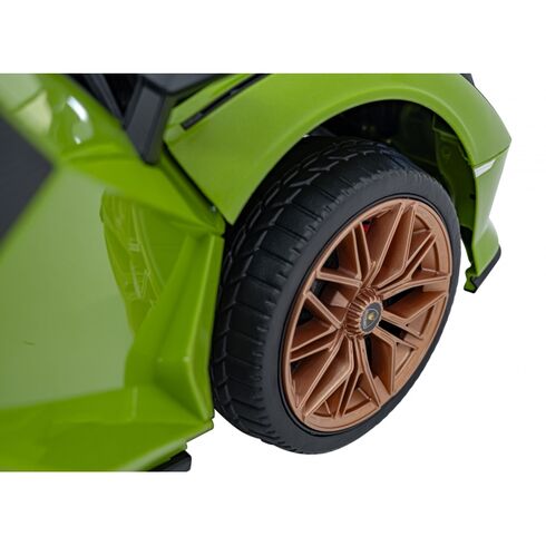 Masinuta electrica cu telecomanda LAMBORGHINI SIAN, roti EVA, scaun tapitat, putere 106W - Verde, Culoare: Verde, Capacitate acumulator: 12V,poza 6