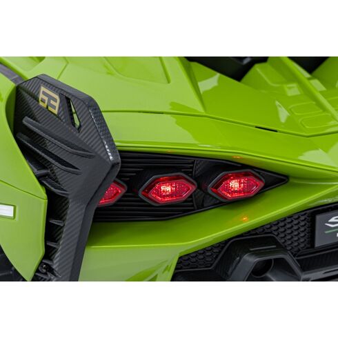 Masinuta electrica cu telecomanda LAMBORGHINI SIAN, roti EVA, scaun tapitat, putere 106W - Verde, Culoare: Verde, Capacitate acumulator: 12V,poza 5