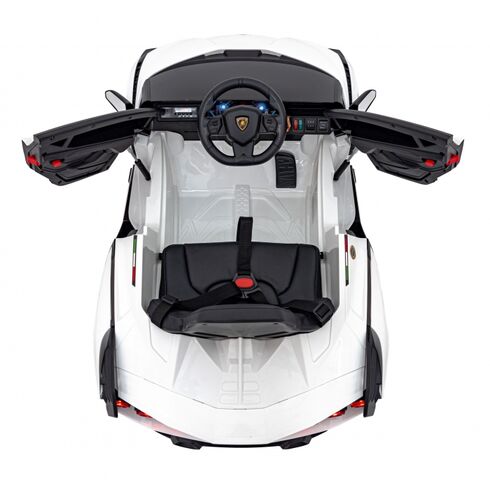 Masinuta electrica cu telecomanda LAMBORGHINI SIAN, roti EVA, scaun tapitat, putere 106W - Alb, Culoare: Alb, Capacitate acumulator: 12V,poza 2