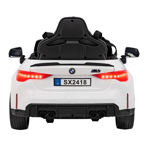 Masinuta electrica cu telecomanda BMW M4, roti EVA, scaun tapitat, putere 70W - Alb, Culoare: Alb, Capacitate acumulator: 12V,poza 3
