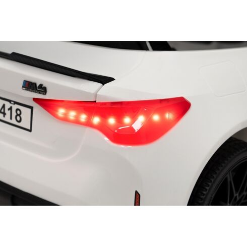 Masinuta electrica cu telecomanda BMW M4, roti EVA, scaun tapitat, putere 70W - Alb, Culoare: Alb, Capacitate acumulator: 12V,poza 10