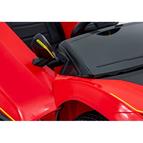Masinuta electrica cu telecomanda LAMBORGHINI INVENCIBLE, roti EVA, scaun tapitat, putere 140W - Rosu, Culoare: Rosu, Capacitate acumulator: 12V,poza 5