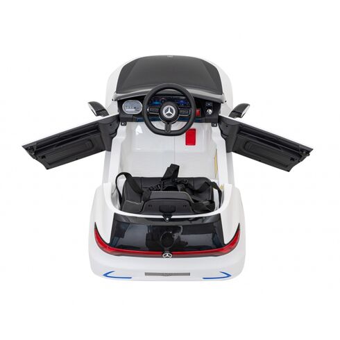 Masinuta electrica cu telecomanda MERCEDES BENZ AMG EQA, roti EVA, scaun tapitat, 101x69x53 cm, putere 70W - Alb, Culoare: Alb, Capacitate acumulator: 12V,poza 9  - ExclusivMAG.ro Masinuta electrica cu telecomanda MERCEDES BENZ AMG EQA, roti EVA, scaun tapitat, 101x69x53 cm, putere 70W - Alb, Culoare: Alb, Capacitate acumulator: 12V,poza 9