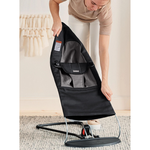 BabyBjorn - Balansoarul Balance Soft Black/Dark Gray, Tesatura, Culoare: Gri/Negru,poza 12