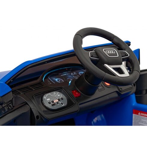 Masinuta electrica cu telecomanda AUDI Q7 NEW LIFT, roti EVA, scaun tapitat, putere 70W - Albastru, Culoare: Albastru, Capacitate acumulator: 12V,poza 4