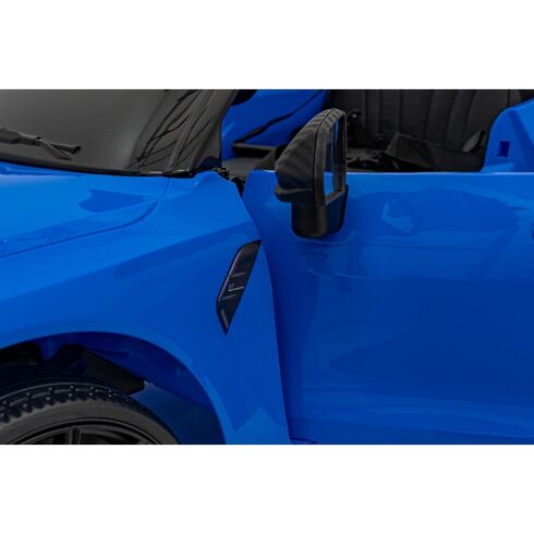 Masinuta electrica cu telecomanda BMW M4, roti EVA, scaun tapitat, putere 70W - Albastru, Culoare: Albastru, Capacitate acumulator: 12V - poza 7 - ExclusivMAG.ro