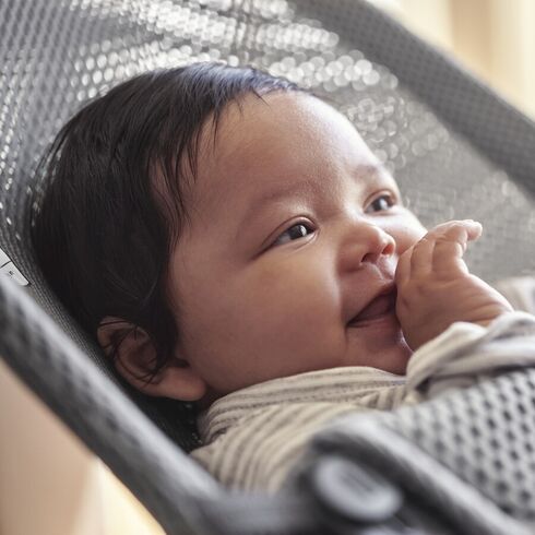 BabyBjorn - Balansoar Bliss Grey, Mesh, Culoare: Gri deschis,poza 5