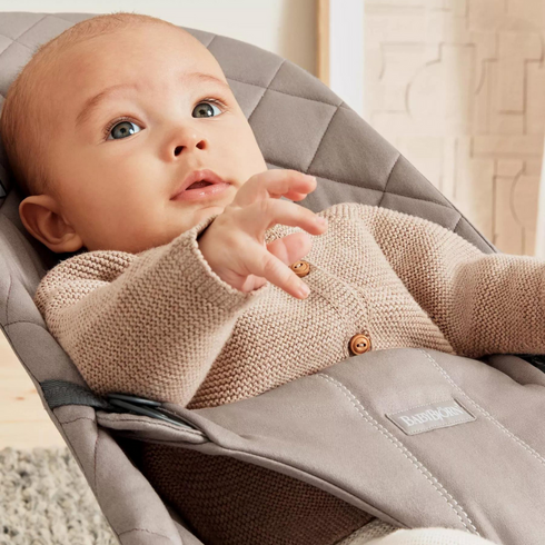 BabyBjorn - Balansoar Bliss Sand Grey din tesatura matlasata cu aspect Clasic, Culoare: Bej,poza 6