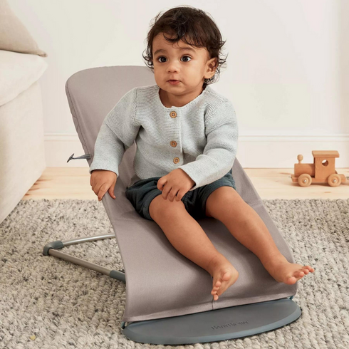 BabyBjorn - Balansoar Bliss Sand Grey din tesatura matlasata cu aspect Clasic, Culoare: Bej,poza 7