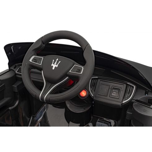 Masinuta electrica cu telecomanda MASERATI GHIBLI, roti EVA, scaun tapitat, putere 60W - Negru, Culoare: Negru, Capacitate acumulator: 12V,poza 10