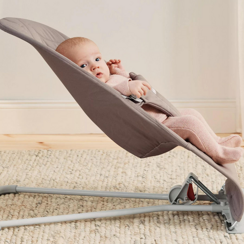 BabyBjorn - Balansoar Bliss Sand Grey din tesatura matlasata cu aspect Clasic, Culoare: Bej,poza 4